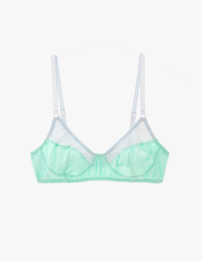 Cloud blue cotton willow bra